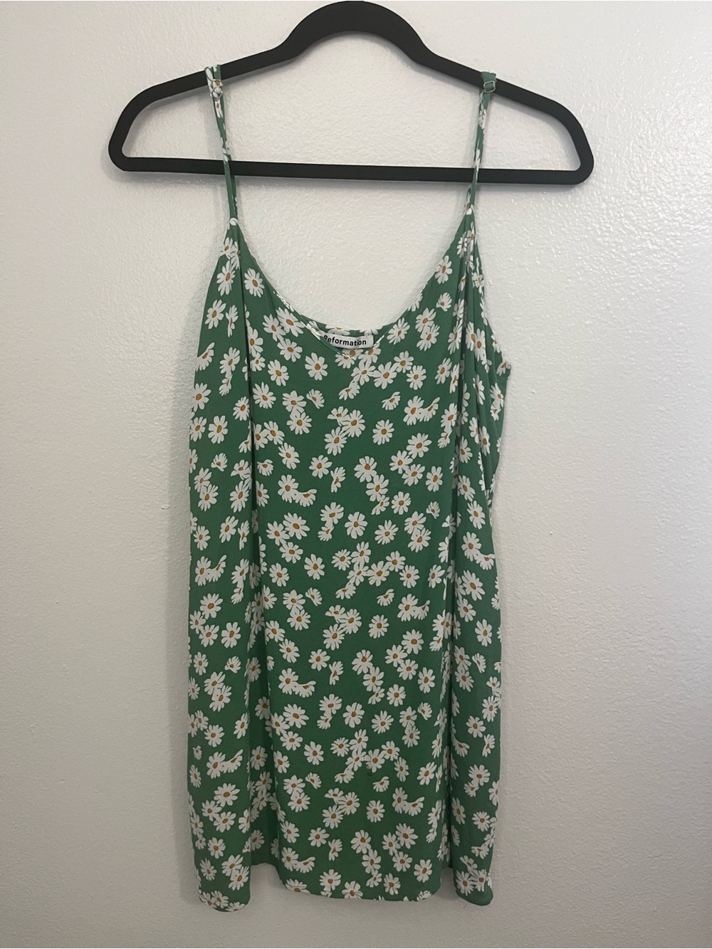 Reformation Green Daisy Camisole Slip
